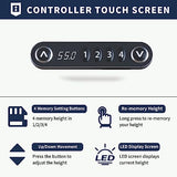 HEONAM L Shape Standing Desk with Drawer, 63x47 Inches Height Adjustable Sit Stand Up Desk with Storage Shelf, Home Office Desk Computer Workstation HEONAM