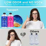 Teexpert Epoxy Resin Crystal Clear: 64OZ Epoxy Resin kit Fast Curing Heat Resistant for Casting Coating Art DIY Craft Jewelry Wood Table Top Flower Teexpert