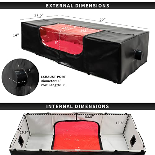 VIVO Extra Large Laser Engraver Enclosure with Exhaust Ports, Fire Retardant Laser Engraving Machine Protective Cover, Fits Large Lasers and Diode VIVO