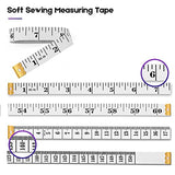 Tape Measure, iBayam Soft Ruler Measuring Tape for Body Weight Loss Fabric Sewing Tailor Cloth Vinyl Measurement Craft Supplies, 60-Inch Double Scale iBayam
