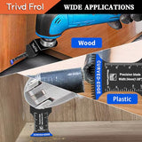 Trivd Frol 10PCS Japanese Tooth Oscillating Saw Blades, Curved Edge Oscillating Multitool Blades Clean Cut for Wood, Plastic, Oscillating Tool Blades Trivd Frol