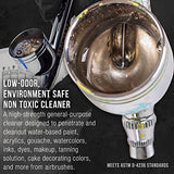 U.S. Art Supply Airbrush Cleaner, 4-Ounce Bottle - Fast Acting Cleaning Solution, Quickly Remove Water-Based Acrylic Paint, Watercolor, Makeup, Inks US Art Supply