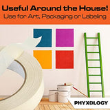 No-Residue 1 In, 60 Yd Masking Tape 1 Pk. Easy-Tear Pro-Grade Removable Painters Tape Great for Home Office or Commercial Contractor. Clean, Phyxology Supply