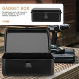 GANAZONO Metal ToolBox - Heavy Duty Portable Tool Box with Handle - Solid Metal Locking Latches - Scratch Resistant Finish Heavy Duty Tin Tool Box GANAZONO