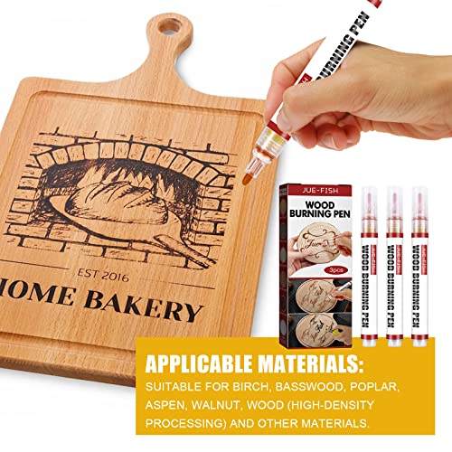 BSKMP 9pcs Safe Wood Burning Pen,Heat Sensitive Marker for DIY Projects Easy Use Wood Burning Pen (9Pcs/3Boxes)