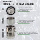 US Art Supply Large Stainless Steel Leak-Proof Premium Brush Washer US Art Supply
