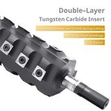 ELEPHAS - 6" Woodworking Tool Spiral Cutter head and Helical cutterhead for jointer, 4 rows 20 inserts ELEPHAS