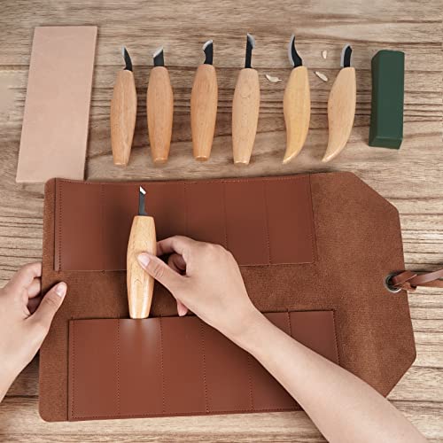 YDGFUHM 12-Piece Wood Carving Kit Complete with Tools, Holster, and Gloves - Ideal for Gifts and Enthusiasts for Beginners and Experts - WoodArtSupply