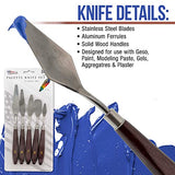 U.S. Art Supply 5-Piece Stainless Steel Palette Knife Set - Flexible Spatula Painting Knives for Color Mixing, Spreading, Applying Oil & Acrylic US Art Supply