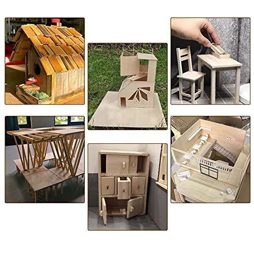 Rectangle Unfinished Wood Pieces 6 x 12 Inch, 25 Pcs Blank Basswood Sheets 1/8 Inch Thin Wood Board for Crafts, Model Making, Wood Burning LANIAKEA