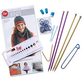 Boye 3616400000M Learn to Knit Kit for Beginners, Makes 18 Projects, 21pcs Boye