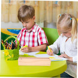 TEHAUX Box Wooden Pencil Case Desk Organizers Jewelery Storage Case Unpainted Pen Case Unfinished Wood Case Pencil Container Wood Pencil Case Pencil TEHAUX