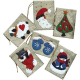 Rachel's Of Greenfield Gift Bag Ornaments Sewing Kit, 3"x4" Set of Six Rachel's Of Greenfield