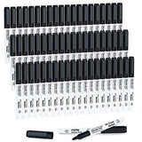 Shuttle Art Black Dry Erase Markers, 60 Pack Magnetic Whiteboard Markers with Erase,Fine Point Dry Erase Markers Perfect For Writing on Whiteboards, Shuttle Art