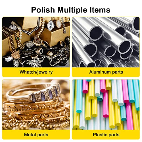 Woodskil Bench Buffer Polisher 4.8A 8-Inch Polishing Machine 3600rpm with 2 pcs-Fiber Wheels for Buffing Metal, Jewelry, Wood, Jade, and Plastic Woodskil