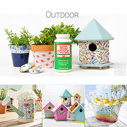 Mod Podge Waterbase Sealer, Glue and Finish for Outdoor (8-Ounce), CS11220 Clear Finish Mod Podge