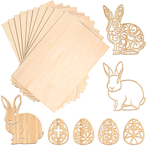 Pack of 10 Balsa Wood Sheets, Thin Balsa Wood Sheets, Unfinished Plywood Board for House Planes, DIY Boat Model Projects (200 x 100 x 1.5 mm) Blulu