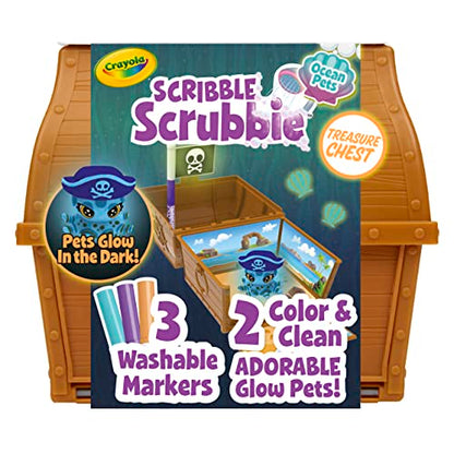 Crayola Scribble Scrubbie Pets Glow Ocean Playset, Toys for Boys & Girls, Gifts for Kids, Ages 3, 4, 5, 6 - WoodArtSupply