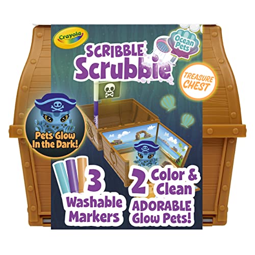 Crayola Scribble Scrubbie Pets Glow Ocean Playset, Toys for Boys & Girls, Gifts for Kids, Ages 3, 4, 5, 6 - WoodArtSupply