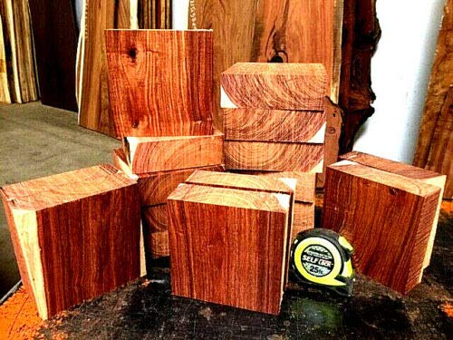 Parahita Store - 1 Pcs 6 X 6 X 3" Beautiful Exotic Granadillo Bowl Blank Lathe Lumber Wood - Premium Quality Wood - Wood Working - Unfinished Wood