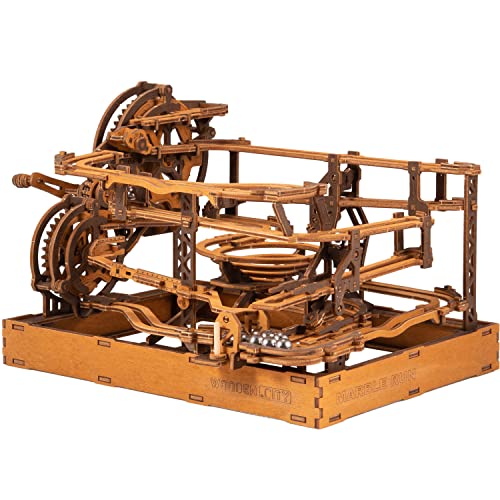 WOODEN.CITY Wooden Marble Run Kit - Marble Run Wood Model Kits to Build for Adults - Marble Run Wooden 3D Puzzles for Adults - Wood Marble Run 3D WOODEN.CITY