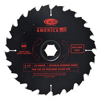 Cuz-D 85-20CWD 20 Tooth Carbide Tip Blade for Straight Flush Saw
