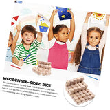 Kisangel 20Pcs Unfinished Wood dice Unfinished Wood Cube Wood Game dice Blank Wooden dice 16mm dice Unfinished Blank dice Blank Square Blocks Blanks Kisangel