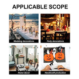 Ciieeo 3pcs Halloween Wood Cutouts White Blank Wooden Slices Happy Halloween Spooky Trick or Treat Unfinished Wooden Pieces Sign for Painting Art Ciieeo