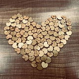 LIOOBO 500Pcs Wood Crafts Wooden Crafts Wooden Hearts Love Wooden Buttons 100pcs Bamboo LIOOBO