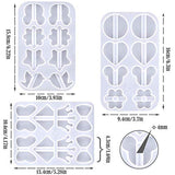 3PCS Straw Topper Mold Kits for Epoxy Resin Casting - Crown, Diamond, Heart, Flower Shapes for 8mm Straw Toppers in Silicone Crafts YOKSAS