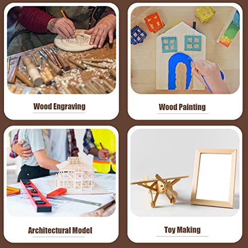 12 Pack Basswood Sheets for Crafts 12 x 4 x 1/8 Inch-3 mm Thick Unfinished Plywood Sheets Thin Craft Wood Sheets Boards for Drawing,Painting, Wood AWIZOM