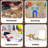 12 Pack Basswood Sheets for Crafts 12 x 4 x 1/8 Inch-3 mm Thick Unfinished Plywood Sheets Thin Craft Wood Sheets Boards for Drawing,Painting, Wood AWIZOM