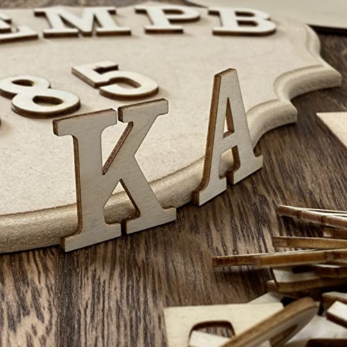 306 Pieces 1-1/4 Inch(1.25") Small Unfinished Wooden Letters and Wooden Numbers Decorative Font Alphabet Letters for Scrapbooking DIY Crafts Homemade Cregugua