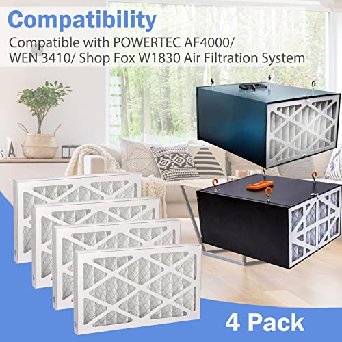 5-Micron Outer Air Filter Replacement Compatible with WEN 3410/ POWERTEC AF4000/ Shop Fox W1830/ Grizzly G0738 Air Filtration System. Compared to Cooyafan