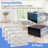 5-Micron Outer Air Filter Replacement Compatible with WEN 3410/ POWERTEC AF4000/ Shop Fox W1830/ Grizzly G0738 Air Filtration System. Compared to Cooyafan