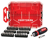 CRAFTSMAN RATCHETING SCREWDRIVER, 44PC (CMHT68017), Red Craftsman