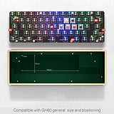DRAOZA GK61 Custom DIY Gaming Mechanical Keyboard Kit, Aluminum Metal CNC Shell, RGB Hot Swap 3pin/5pin Switch, Programmable Triple Mode Bluetooth DRAOZA