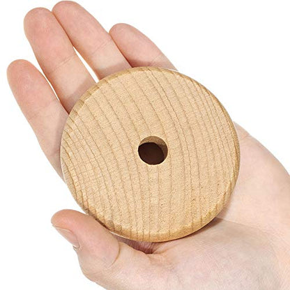 Natural Unfinished Wooden Disc Beads in 3 Inches – DIY Arts and Crafts Projects and More - WoodArtSupply