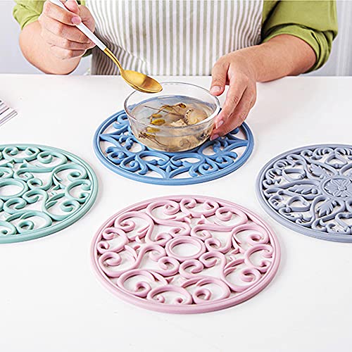 Mandala Coaster Resin Molds 2pcs Large Silicone Coaster Molds for Hollow Flower Tray Epoxy 3D Geode Design Shiny Molds for Home Decoration Coaster XXKJSZJQ