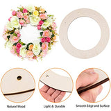 6 Pcs Wooden Wreath Frames for Crafts Unfinished Wooden Craft Floral Hoop Rings DIY Christmas Garland Wood Hanging Decorations for DIY Christmas AWIZOM