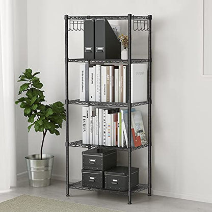 ALVOROG 5 Tier Shelves for Storage Shelving Units and Storage Heavy Duty Metal Storage Shelf Wire Rack Shelving Adjustable Kitchen Shelf Garage - WoodArtSupply