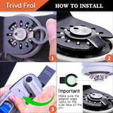 Trivd Frol 20PCS Japanese Tooth Oscillating Saw Blades, Curved Edge Oscillating Multitool Blades Clean Cut for Wood, Plastic, Oscillating Tool Blades Trivd Frol