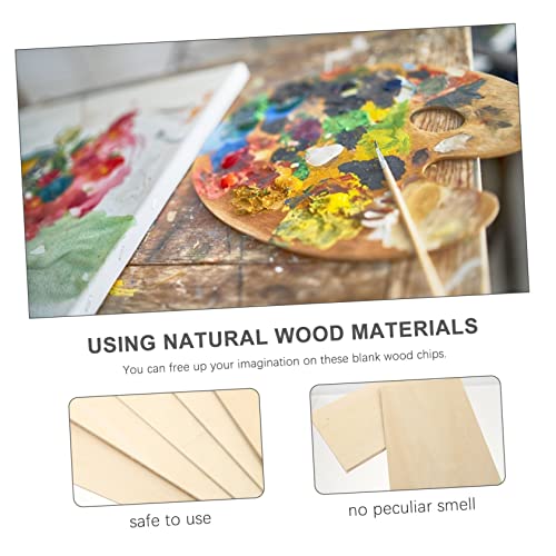 COHEALI 5pcs Board Wood Veneer Plywood Squares Wood Painting Slice Wood Cut Out Unfinished Wood Plaques Unfinished Basswood Thin Plywood Wood Decor COHEALI
