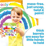 Ooly Chunkies Twistable Tempera Paint Sticks For Kids, No Mess, Quick Drying, Set of 12 Ooly