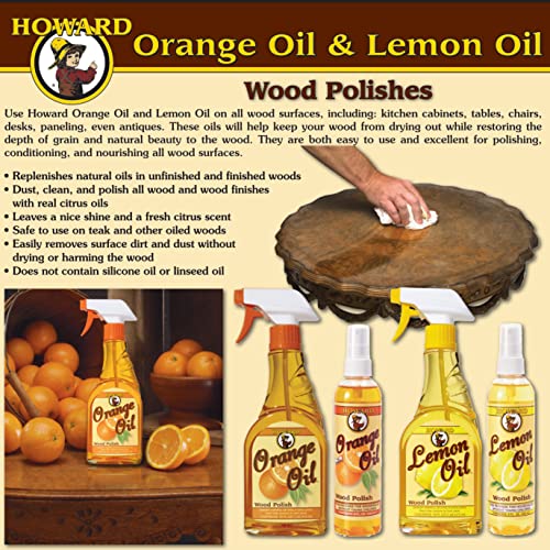 Howard LM0008 Lemon Oil Wood Polish, 8-Ounce Howard Products