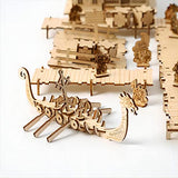 bennama 3D Wooden Puzzles Viking Port Invasion Model Kits, Brainteaser and Puzzle for Christmas/Birthday,Gifts for Adults and Teens to Build bennama