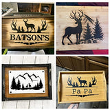 11 Pcs Deer Stencils Forest Mountain Tree Deer Head Stencils for Wood Burning Stencil Template Stencils for Painting on Wood Crafts Home Decors Huahui