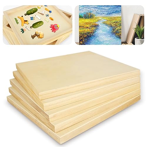 ZOFORTY 8 Pack Wood Panels for Painting, 12 x 12 (11.6) Inch Wooden Canvas Board, Unfinished Wood Cradled Panel Boards for Pouring Art Crafts Paints - WoodArtSupply