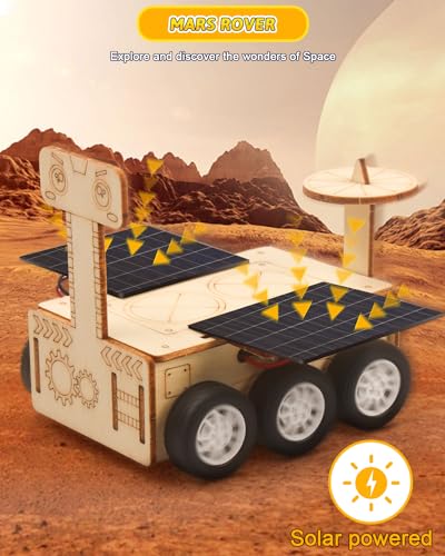 STEM Kits, 4 Set STEM Projects for Kids Ages 8-12, Boys Toys Age 8-10, 3D Wooden Puzzle, Building Arts & Crafts Solar Space Experiment Science Kits,