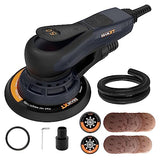 MAXXT Electric 5mm Random Orbital Sander, Palm Sander with Brushless Motor, 5&6Inch Sanding Pads, Central Vacuum, Sanders for Woodworking, Primary MAXXT